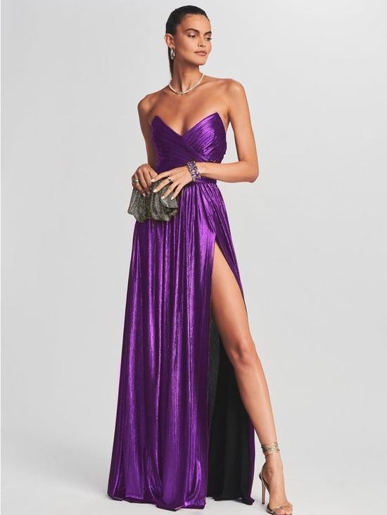 Retrofete Dresses & Skirts - Retrofête Waldorf Formal Strapless Gown in Metallic Purple - size Small